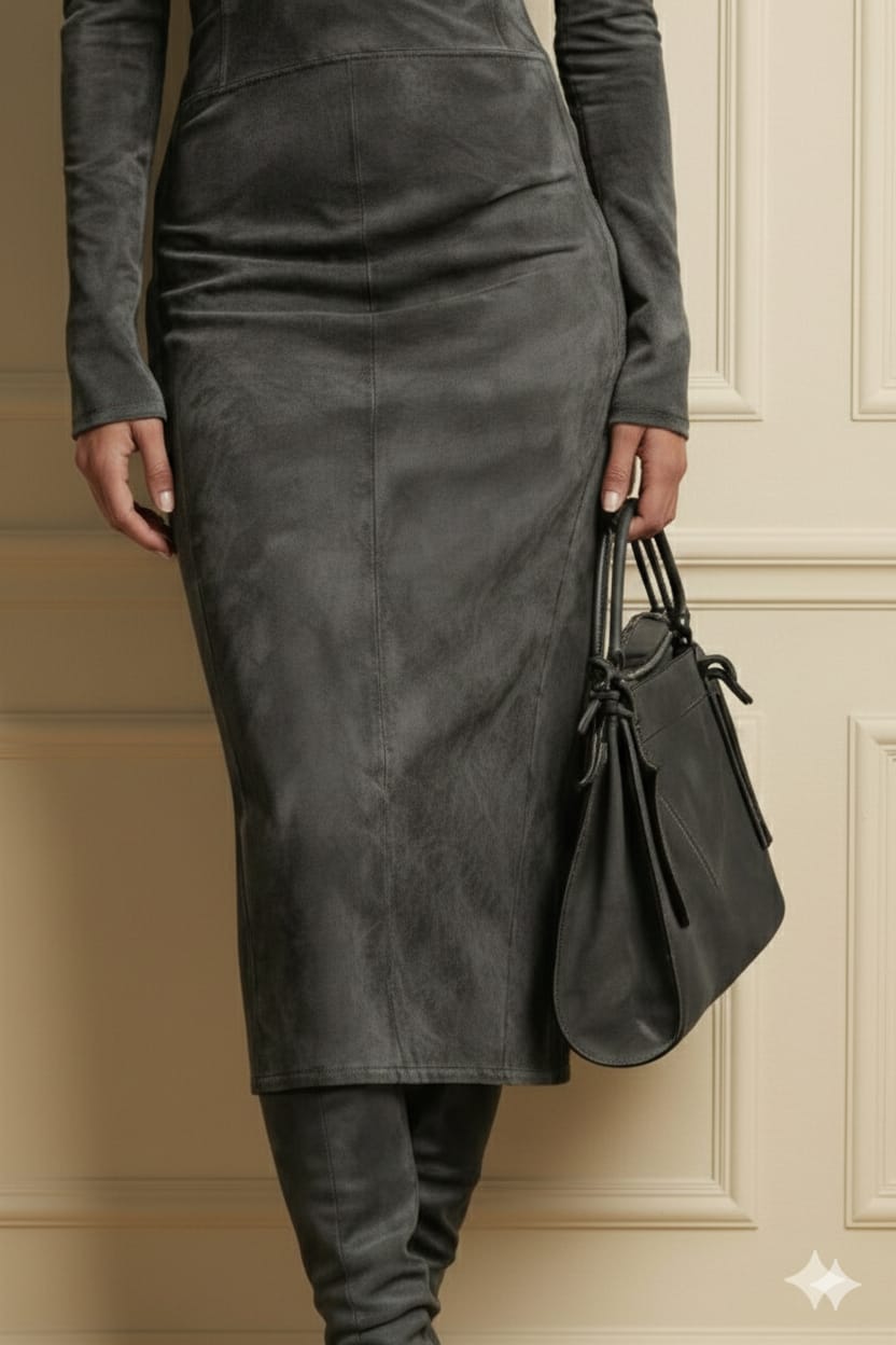 SYLRAE | VESTIDO DE ANTE